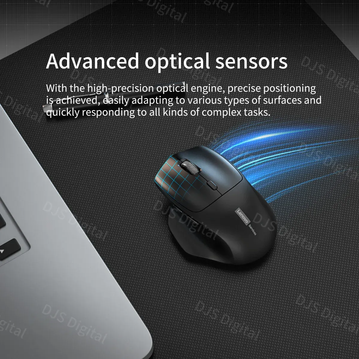 Souris ergonomique sans fil Lenovo, prise en main