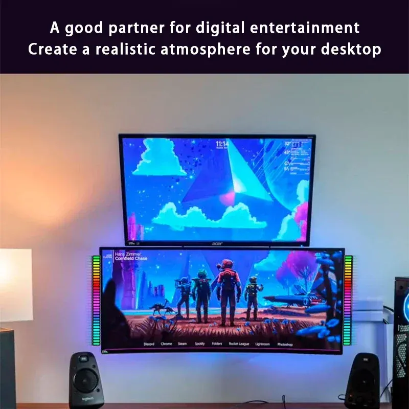 Décoration de bureau avec éclairage LED