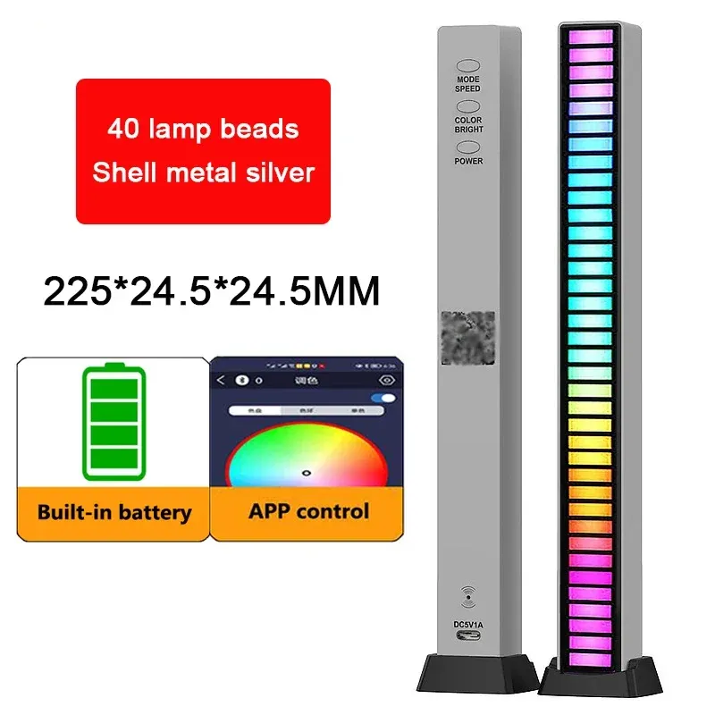 Bande lumineuse LED RGB à synchronisation musicale pour bar, voiture, salon et téléviseur 8