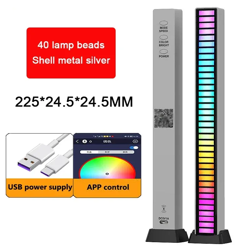Bande lumineuse LED RGB à synchronisation musicale pour bar, voiture, salon et téléviseur 7