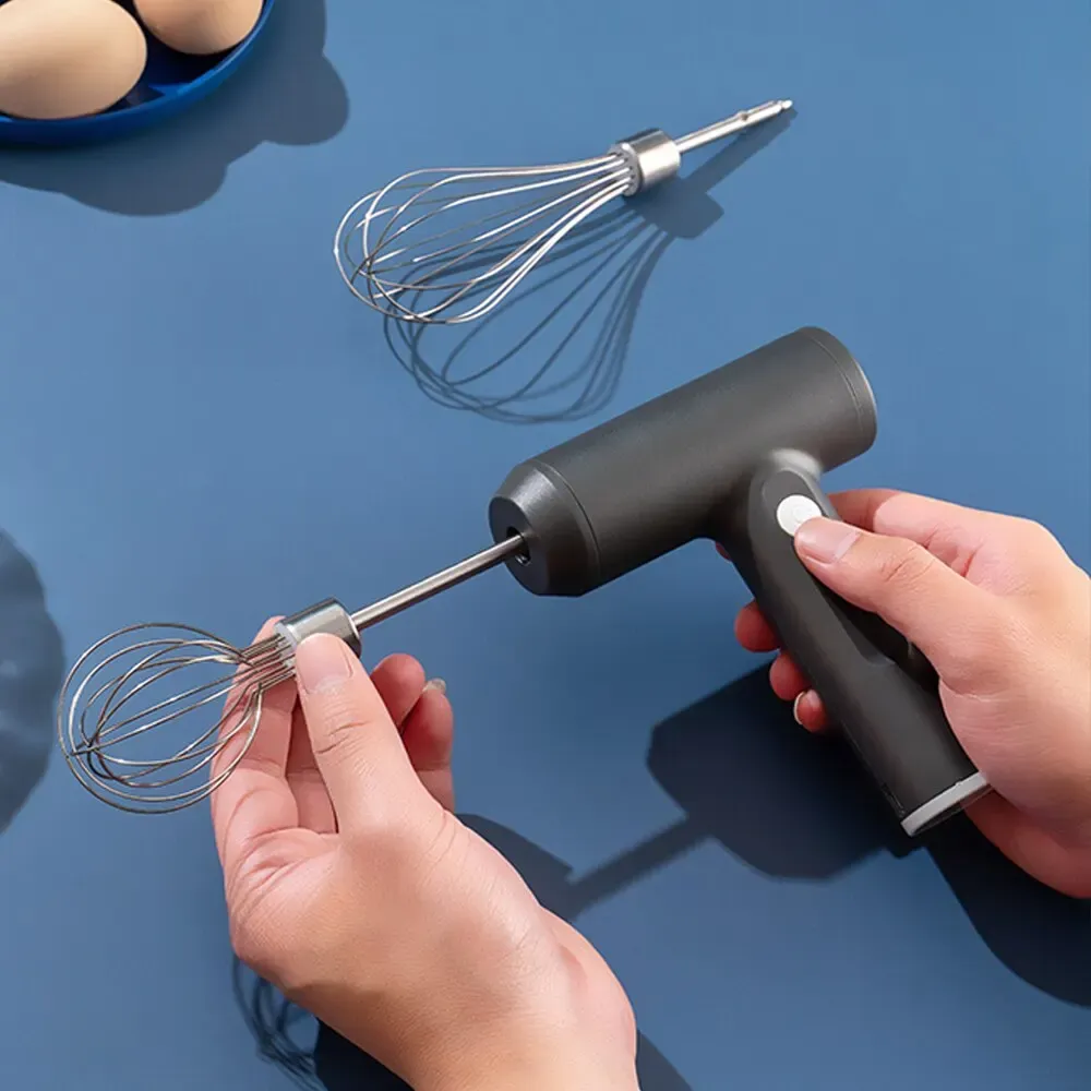 Batteur à œufs électrique sans fil et portable, 3 vitesses, pour pâte à gâteau et crème 6
