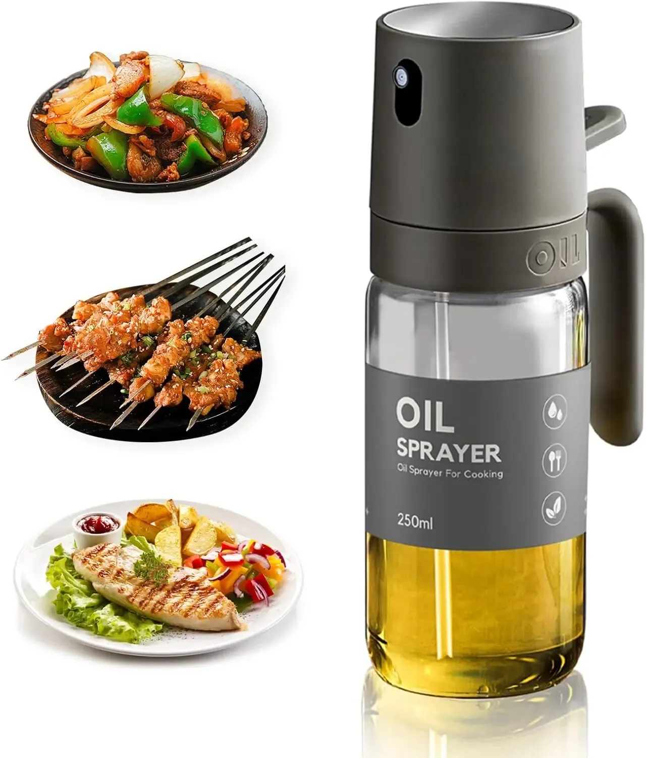 Pulvérisateur d'huile d'olive en verre de 250 ml - Image 1