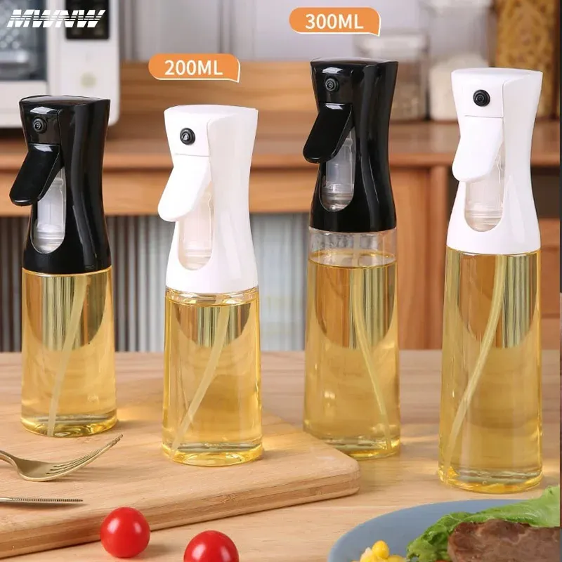 Bouteille d'huile noire de 500 ml avec vaporisateur pneumatique de 200 ml pour la cuisson, le barbecue et le fitness 1