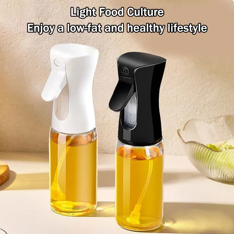 Bouteille d'huile noire de 500 ml avec vaporisateur pneumatique de 200 ml pour la cuisson, le barbecue et le fitness 5