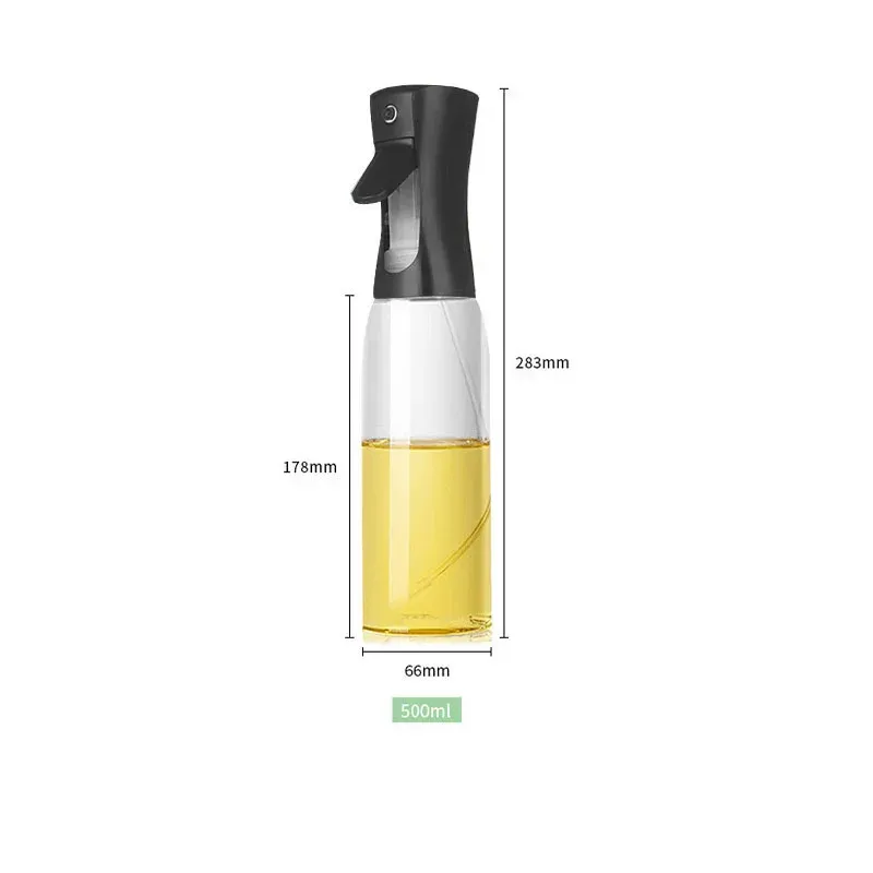Bouteille d'huile noire de 500 ml avec vaporisateur pneumatique de 200 ml pour la cuisson, le barbecue et le fitness 7