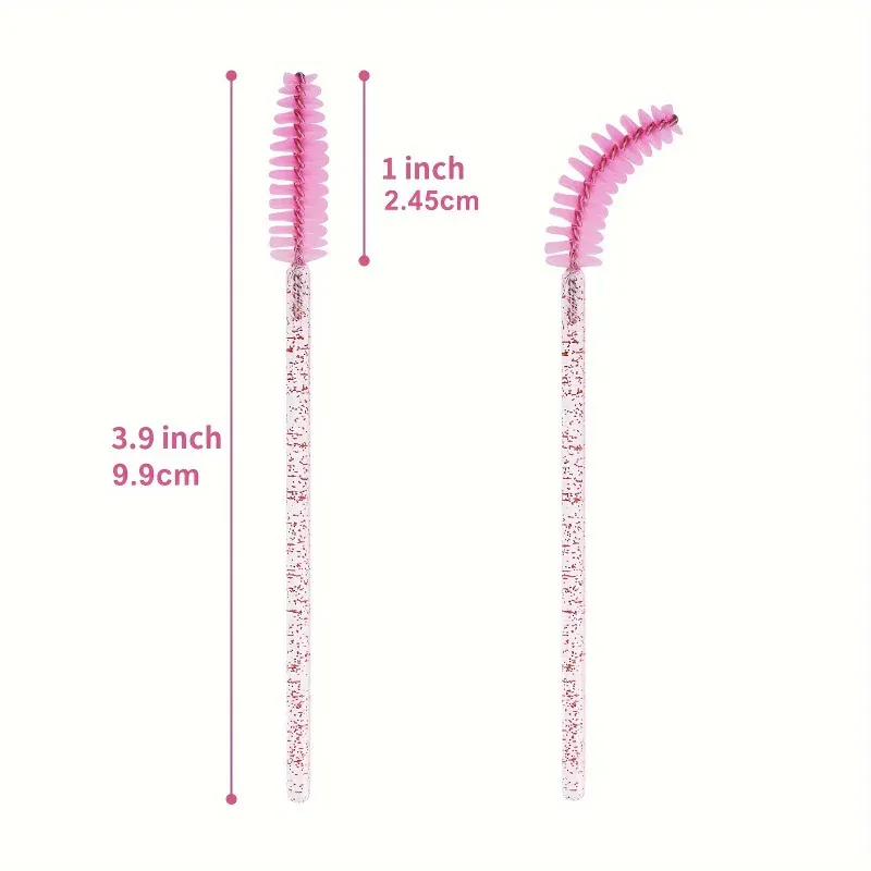 Ensemble de 20 pinceaux pour cils et sourcils – Non imperméable, formule sans ammoniaque, application facile du mascara et des extensions de cils, portable 3