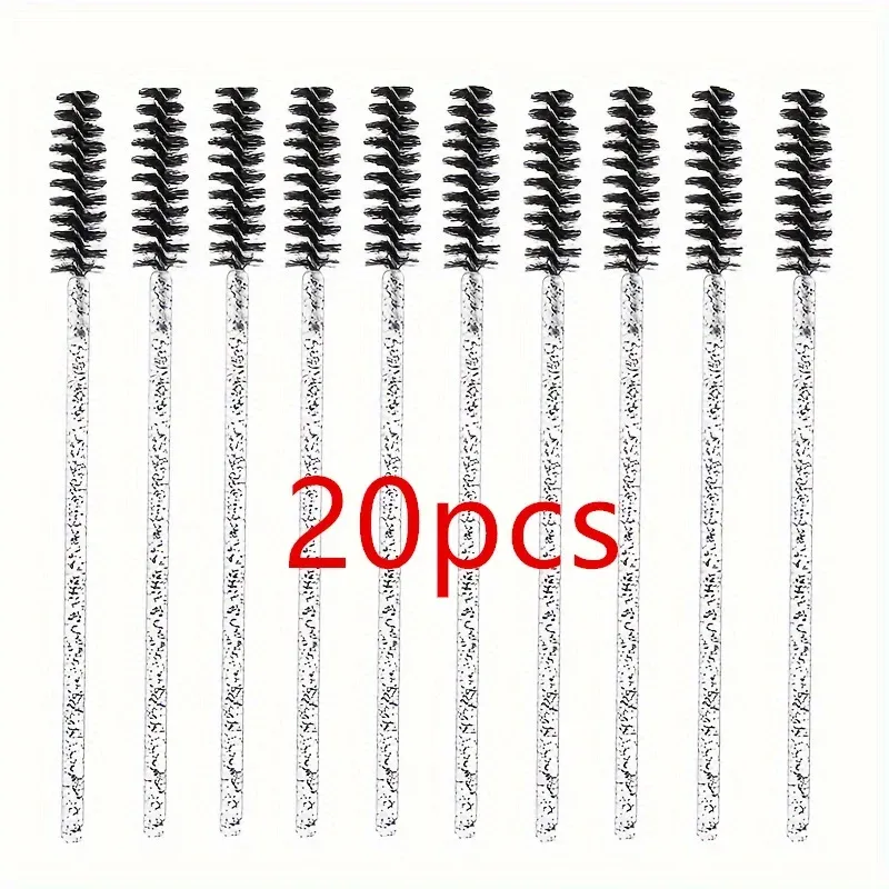 Ensemble de 20 pinceaux pour cils et sourcils – Non imperméable, formule sans ammoniaque, application facile du mascara et des extensions de cils, portable 6