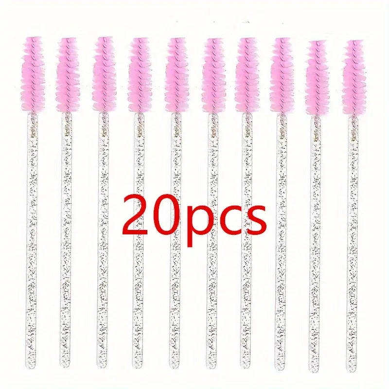 Ensemble de 20 pinceaux pour cils et sourcils – Non imperméable, formule sans ammoniaque, application facile du mascara et des extensions de cils, portable 7