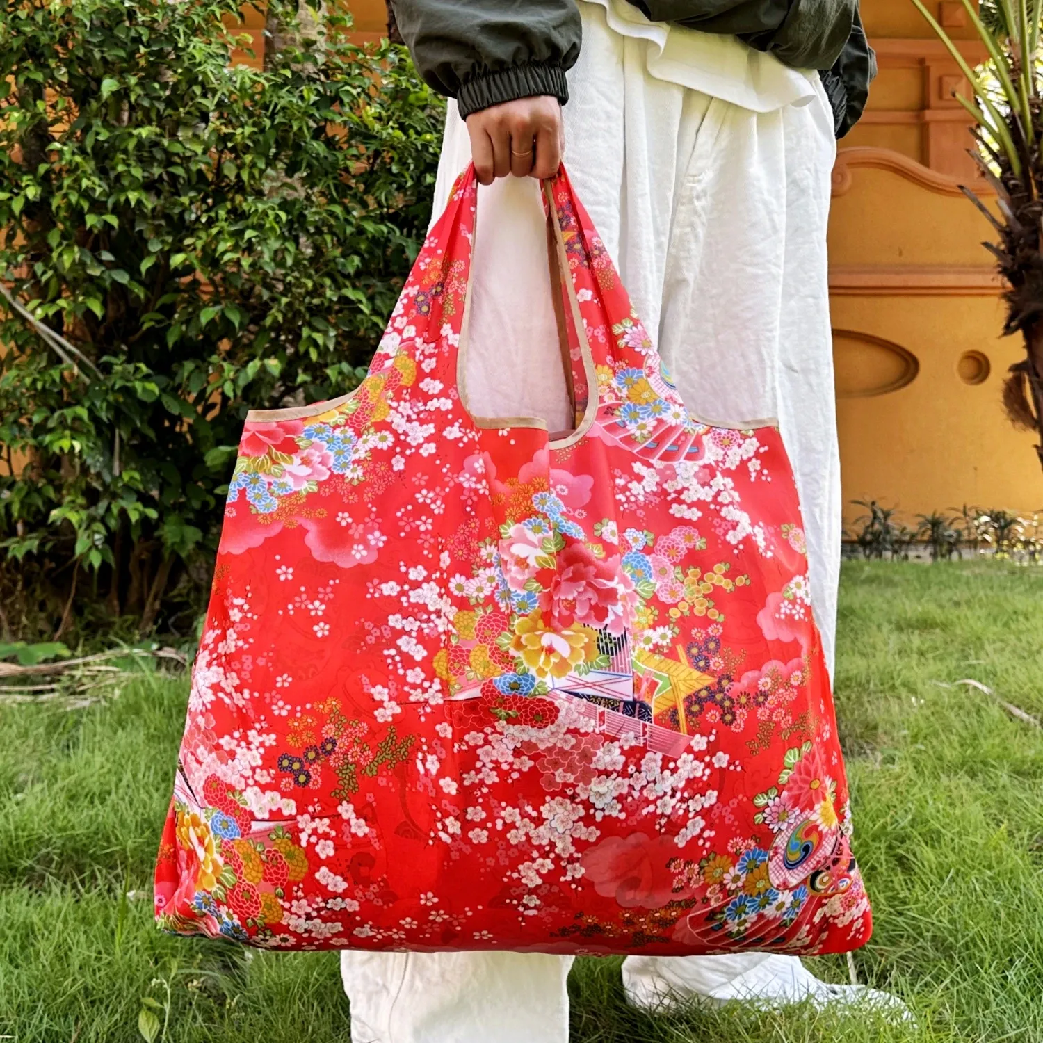 Sac de voyage pliable et réutilisable à grande capacité, léger et écologique, motifs imprimés 3