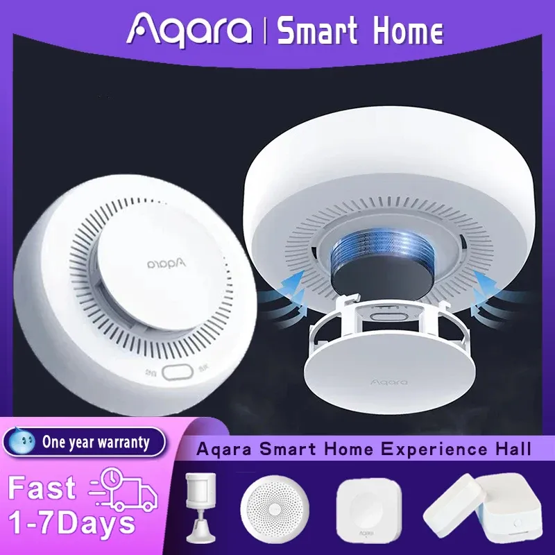 Détecteur de fumée intelligent Aqara, capteur Zigbee 3.0 avec alarme incendie et alerte sonore, compatible Xiaomi Mi Home et HomeKit - Image 1