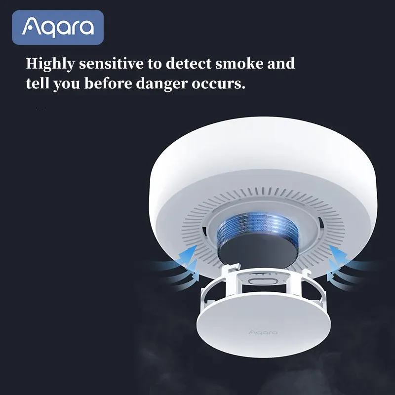 Détecteur de fumée intelligent Aqara, capteur Zigbee 3.0 avec alarme incendie et alerte sonore, compatible Xiaomi Mi Home et HomeKit 4