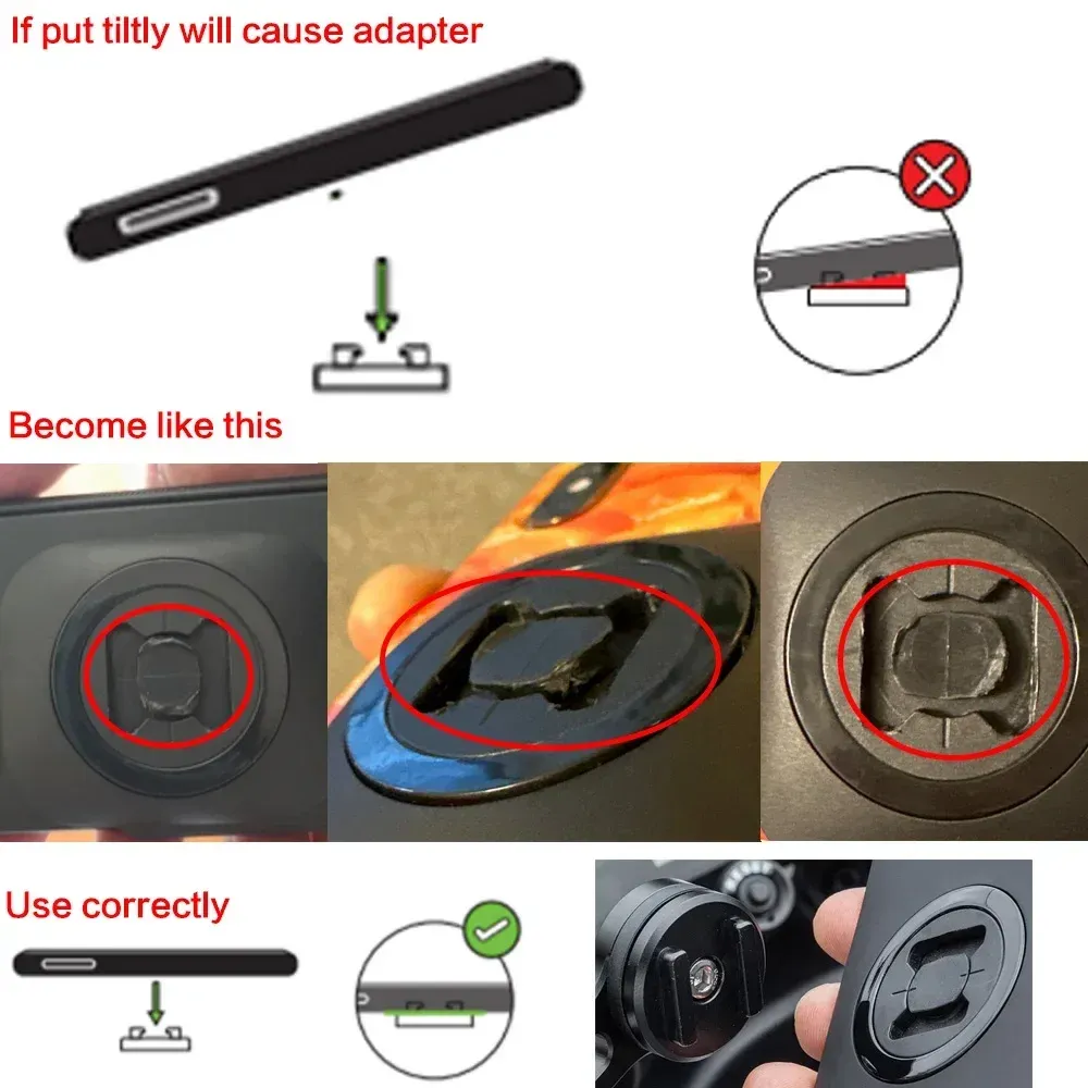 Adaptateur universel pour téléphone portable avec autocollants à fixation rapide pour moto, voiture et vélo, interface adhésive 5