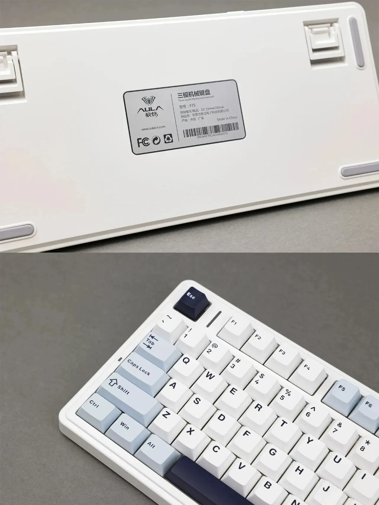 Clavier AULA F75 vue d'ensemble