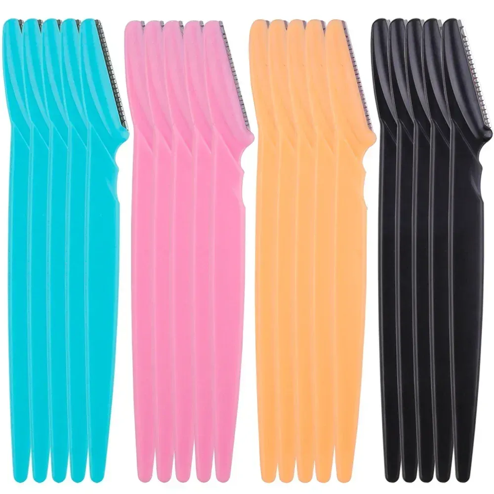 Lot de 3, 4 ou 10 rasoirs à sourcils portables avec lame de sécurité pour femme - Image 1