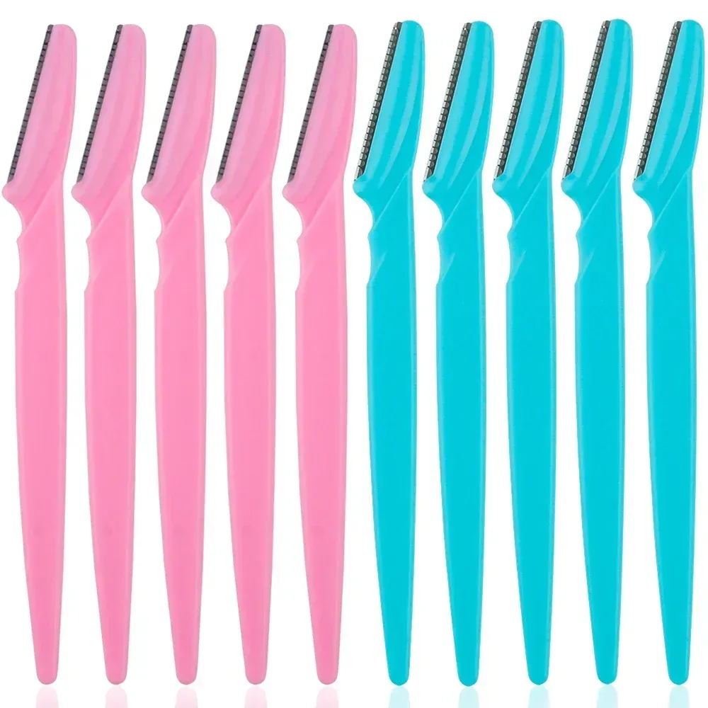Lot de 3, 4 ou 10 rasoirs à sourcils portables avec lame de sécurité pour femme 10