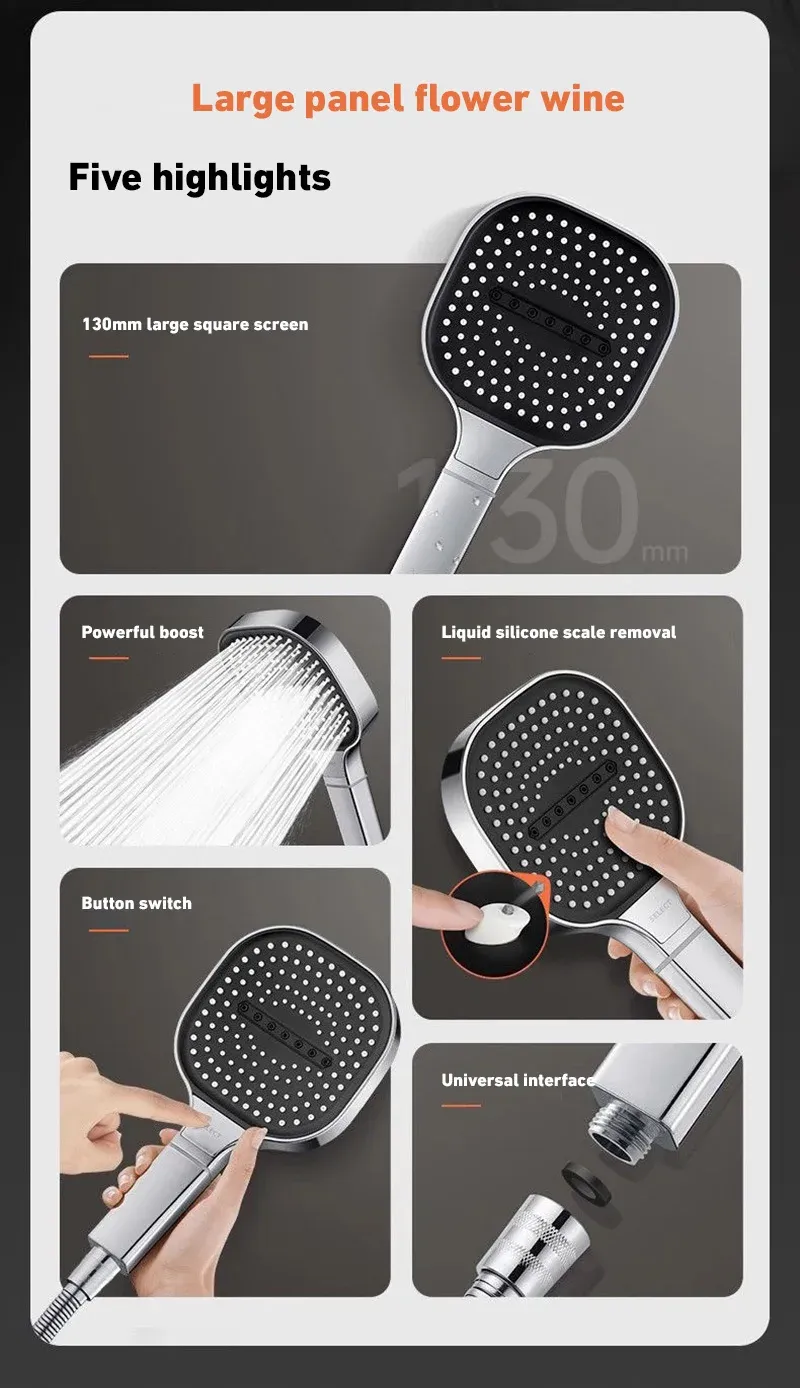 Pommeau de douche, design épuré