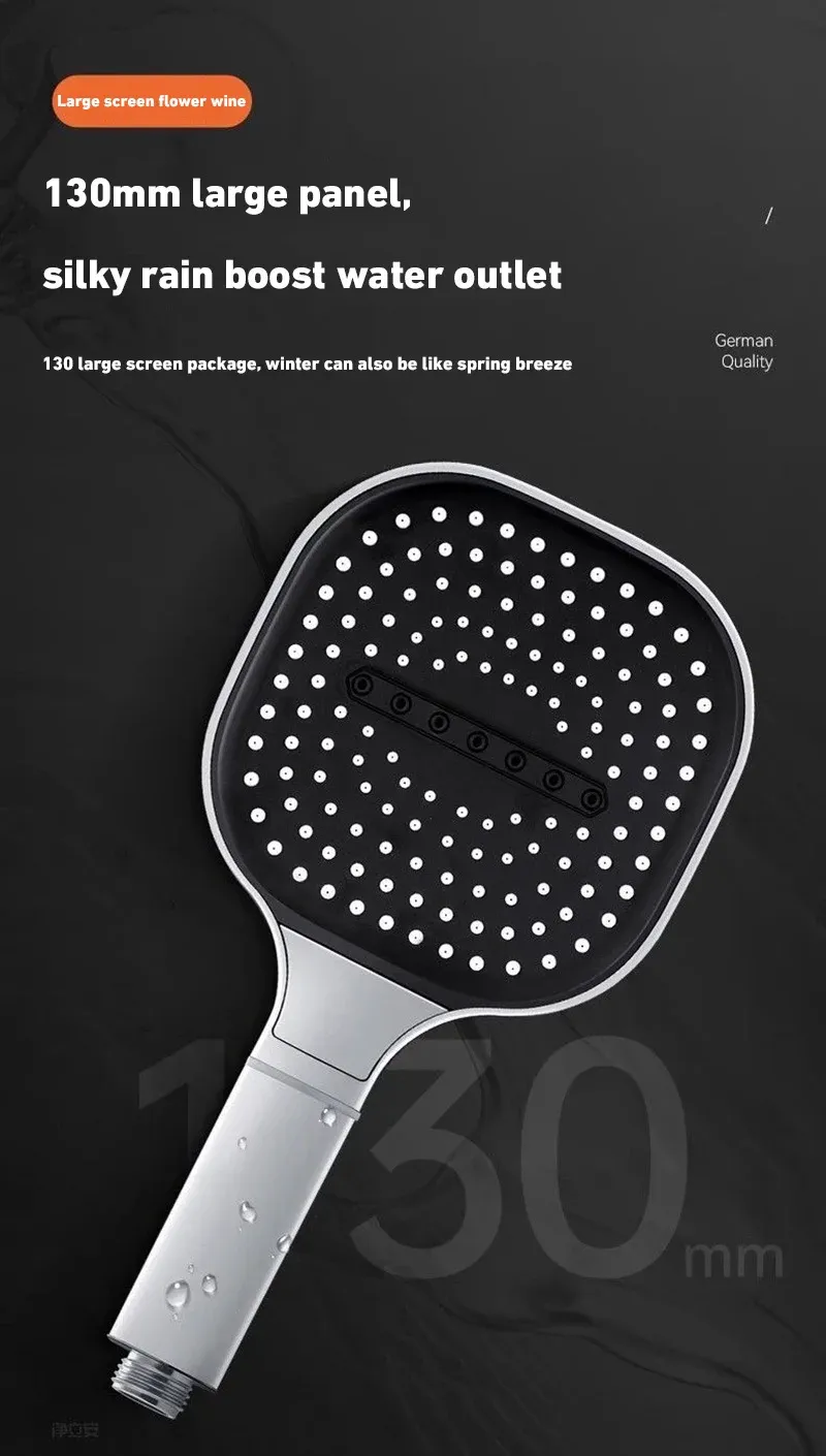 Pommeau de douche, détail des finitions