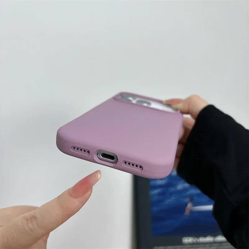 Coque magnétique en silicone liquide pour iPhone