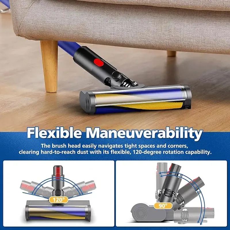 Tête de brosse souple améliorée pour aspirateurs sans fil Dyson V7, V8, V10, V11, V15 et V10 Slim, avec lumière LED verte pour la maison 3