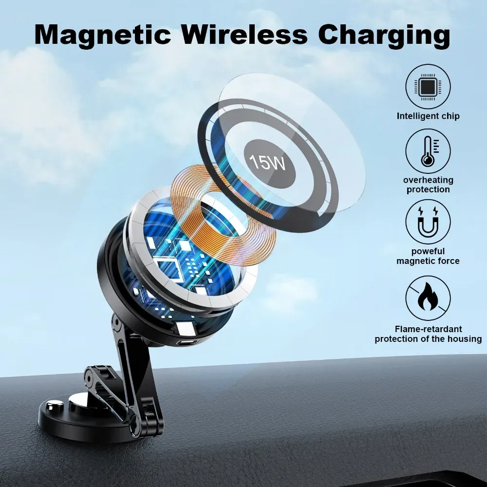 Support magnétique pour téléphone, vue rapprochée