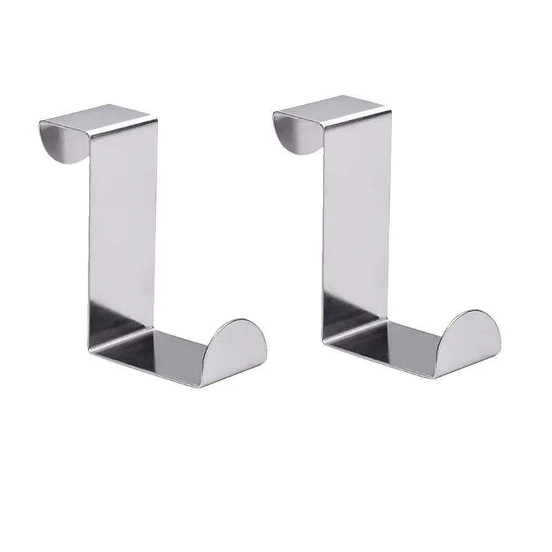 Crochet réversible en acier inoxydable pour portes d'armoire et de placard, lot de 2 à 20 pièces 10