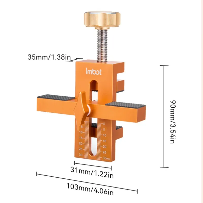 Gabarit de montage de porte d'armoire en alliage d'aluminium avec bras et pince de support 7