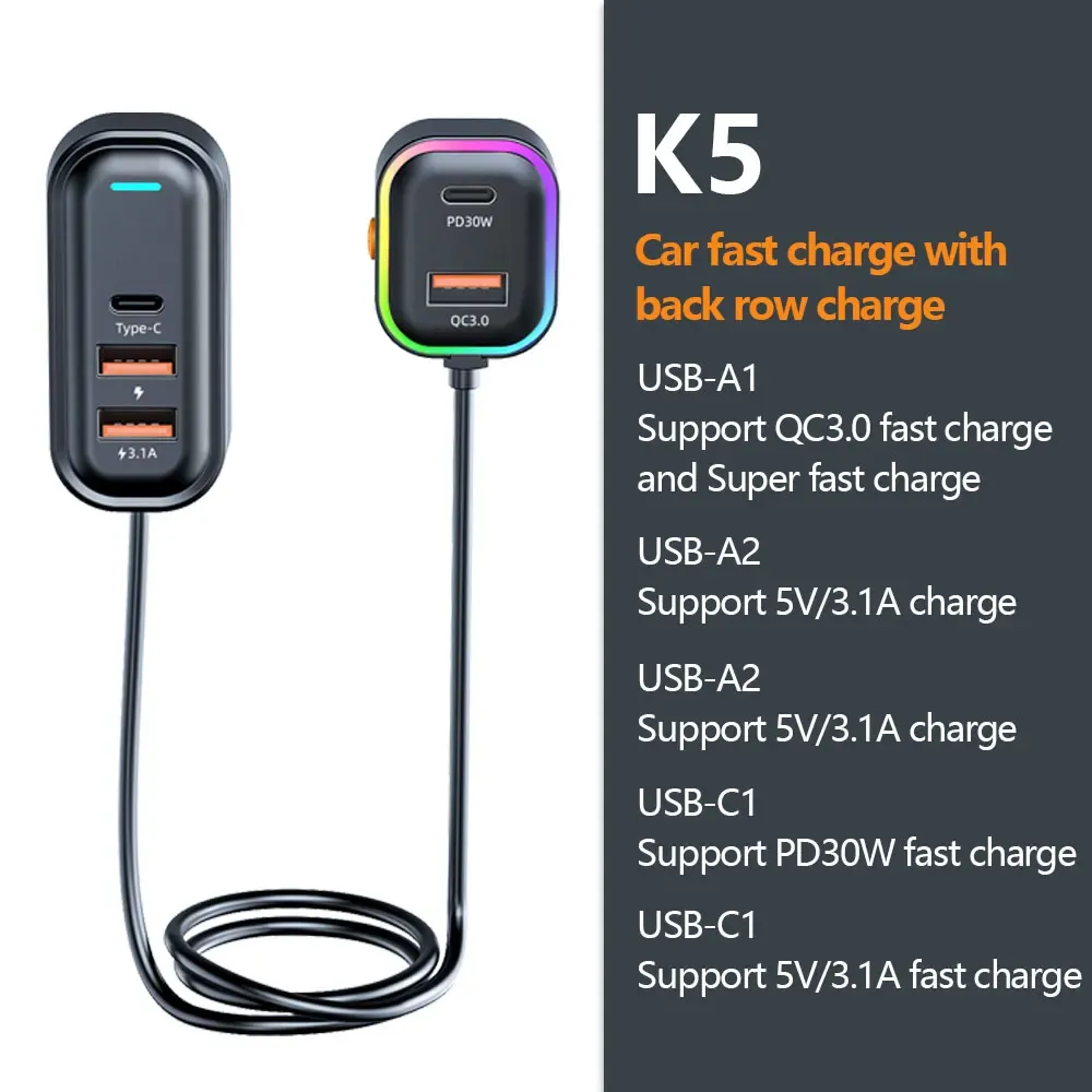 Chargeur de voiture USB-C mini 200 W à charge rapide PD compatible iPhone 15, Huawei et Samsung 11