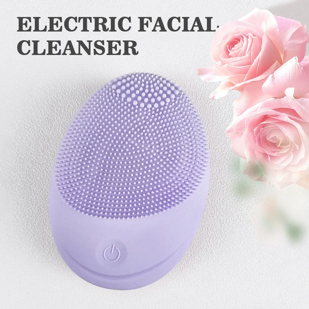 Brosse nettoyante électrique en silicone souple à vibrations soniques pour un nettoyage en profondeur et une exfoliation douce 7