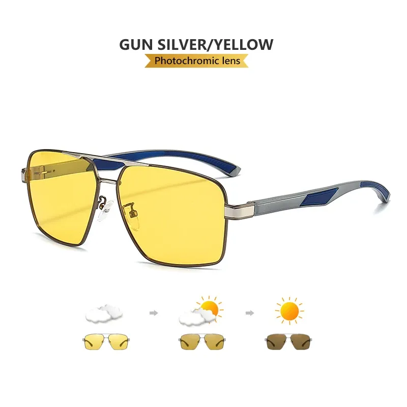 Lunettes de soleil photochromiques intelligentes LIOUMO pour hommes et femmes, lunettes de vision nocturne polarisées, lunettes de conduite anti-éblouissement UV400 7