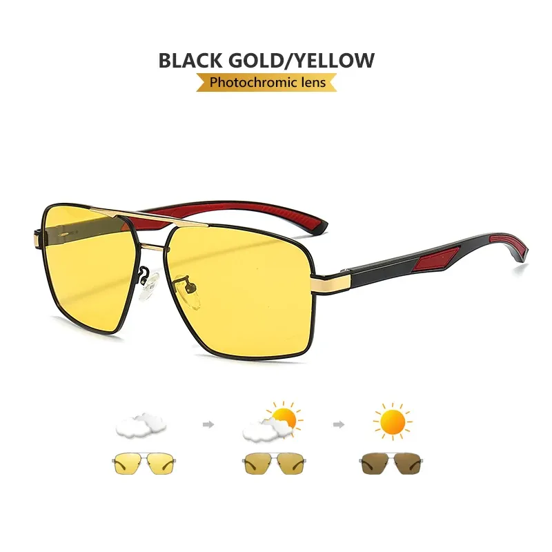 Lunettes de soleil photochromiques intelligentes LIOUMO pour hommes et femmes, lunettes de vision nocturne polarisées, lunettes de conduite anti-éblouissement UV400 8