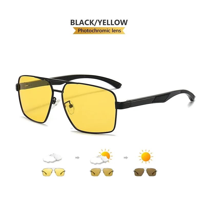 Lunettes de soleil photochromiques intelligentes LIOUMO pour hommes et femmes, lunettes de vision nocturne polarisées, lunettes de conduite anti-éblouissement UV400 11