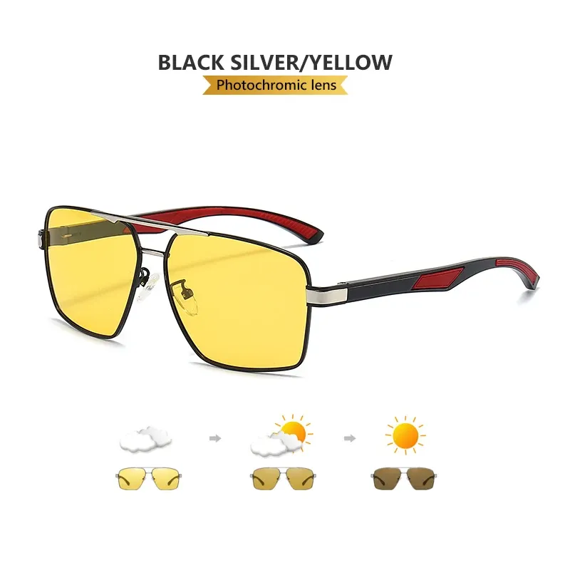 Lunettes de soleil photochromiques intelligentes LIOUMO pour hommes et femmes, lunettes de vision nocturne polarisées, lunettes de conduite anti-éblouissement UV400 10