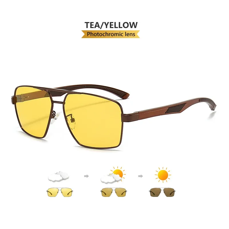 Lunettes de soleil photochromiques intelligentes LIOUMO pour hommes et femmes, lunettes de vision nocturne polarisées, lunettes de conduite anti-éblouissement UV400 9