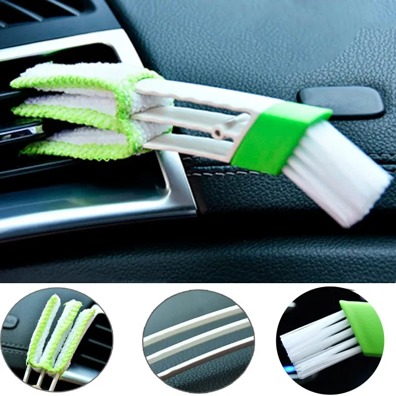 Brosse de nettoyage pour sorties de climatisation de voiture, dépoussiéreur multi-usages