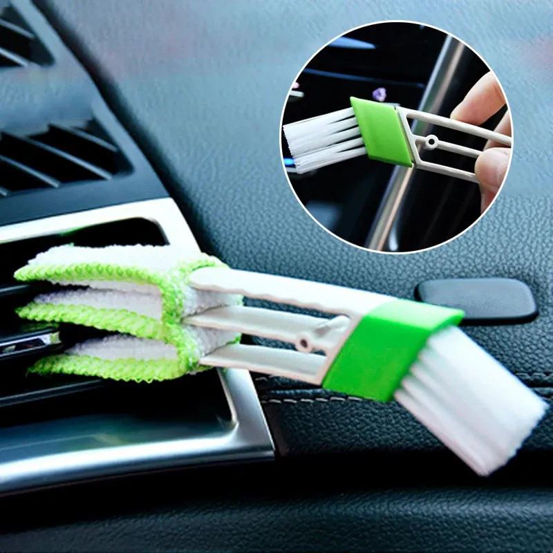 Brosse de nettoyage pour sorties de climatisation de voiture, dépoussiéreur multi-usages 4