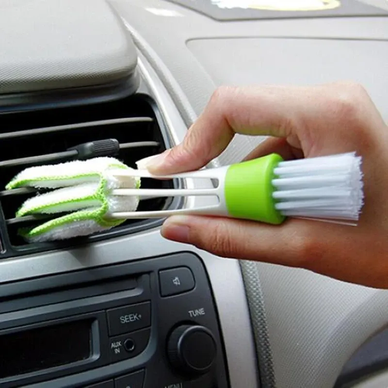 Brosse de nettoyage pour sorties de climatisation de voiture, dépoussiéreur multi-usages 8