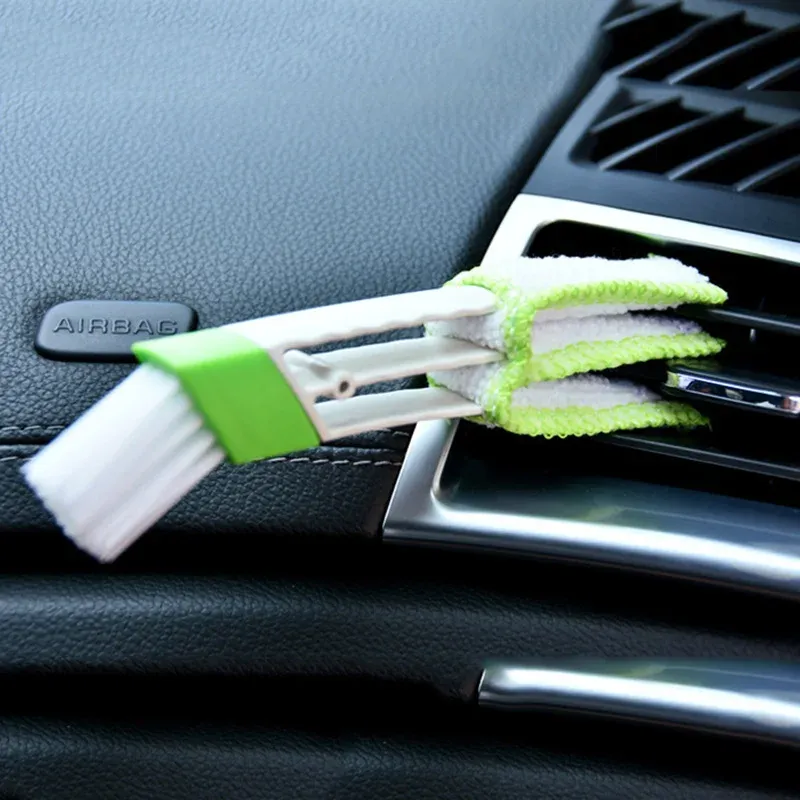 Brosse de nettoyage pour sorties de climatisation de voiture, dépoussiéreur multi-usages 7