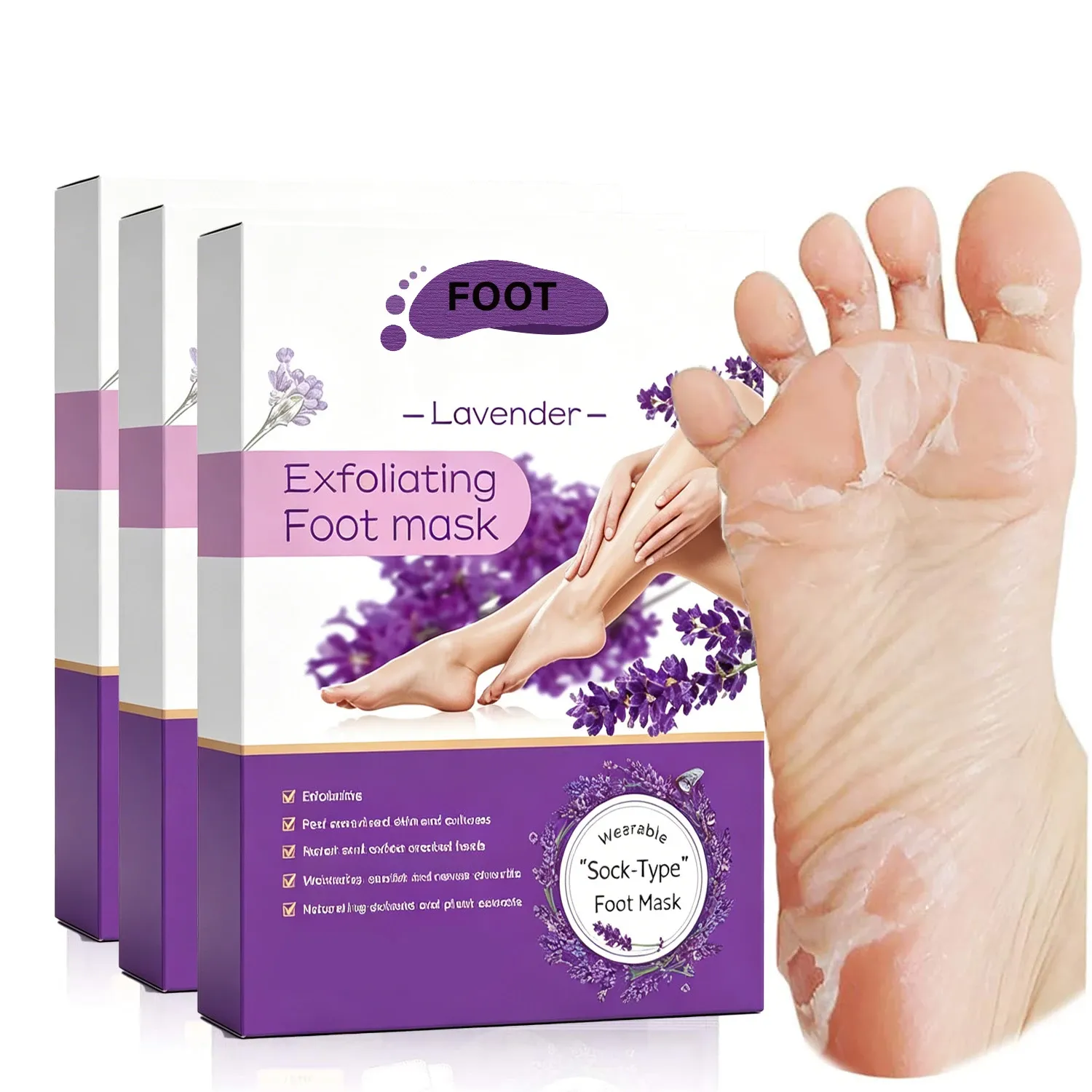 Masque exfoliant pour les pieds