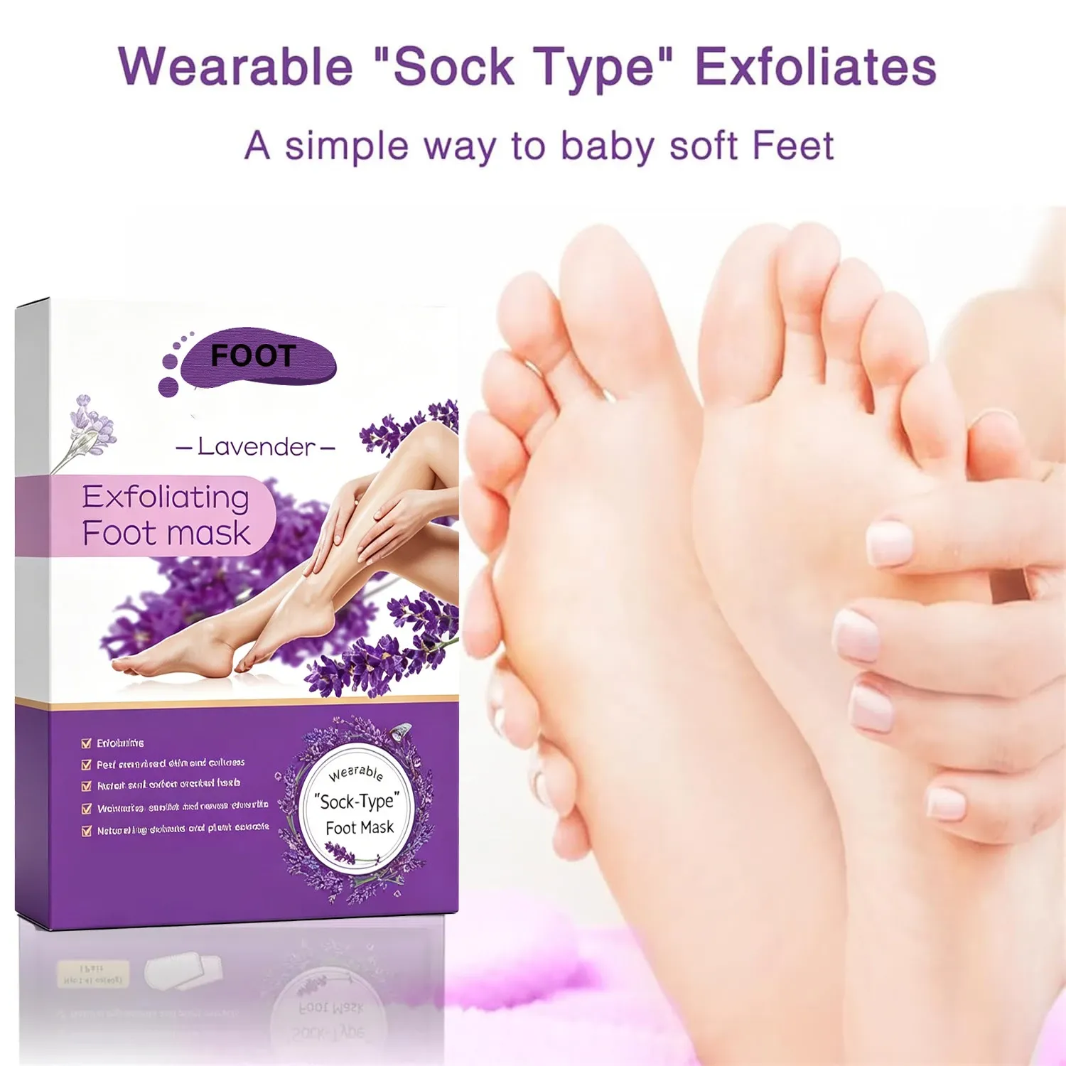 Masque exfoliant pour les pieds