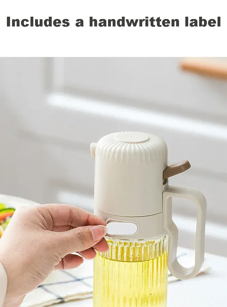 Flacon pulvérisateur d'huile, détails du design