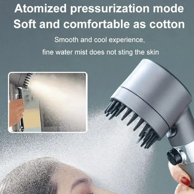 Pommeau de douche haute pression avec filtre en salle de bain