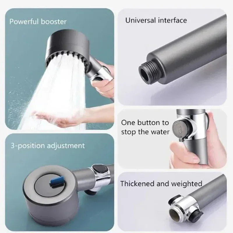 Pommeau de douche installé dans une salle de bain moderne