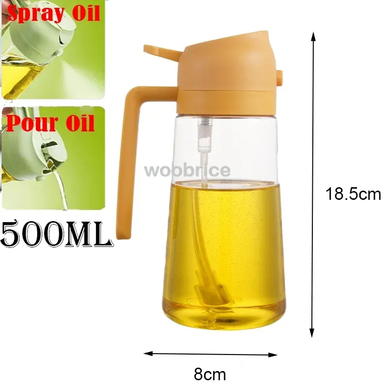 Pulvérisateur d'huile d'olive rechargeable pour cuisine, avec bouteille, distributeur d'huile et compartiment à épices 28