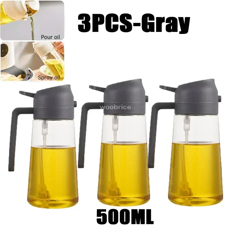 Pulvérisateur d'huile d'olive rechargeable pour cuisine, avec bouteille, distributeur d'huile et compartiment à épices 10