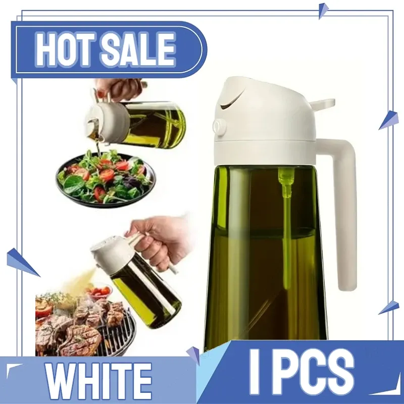 Pulvérisateur d'huile d'olive rechargeable pour cuisine, avec bouteille, distributeur d'huile et compartiment à épices 16