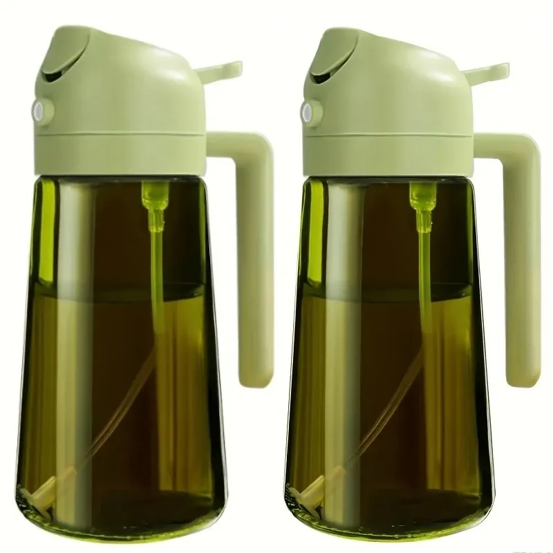 Pulvérisateur d'huile d'olive rechargeable pour cuisine, avec bouteille, distributeur d'huile et compartiment à épices 17
