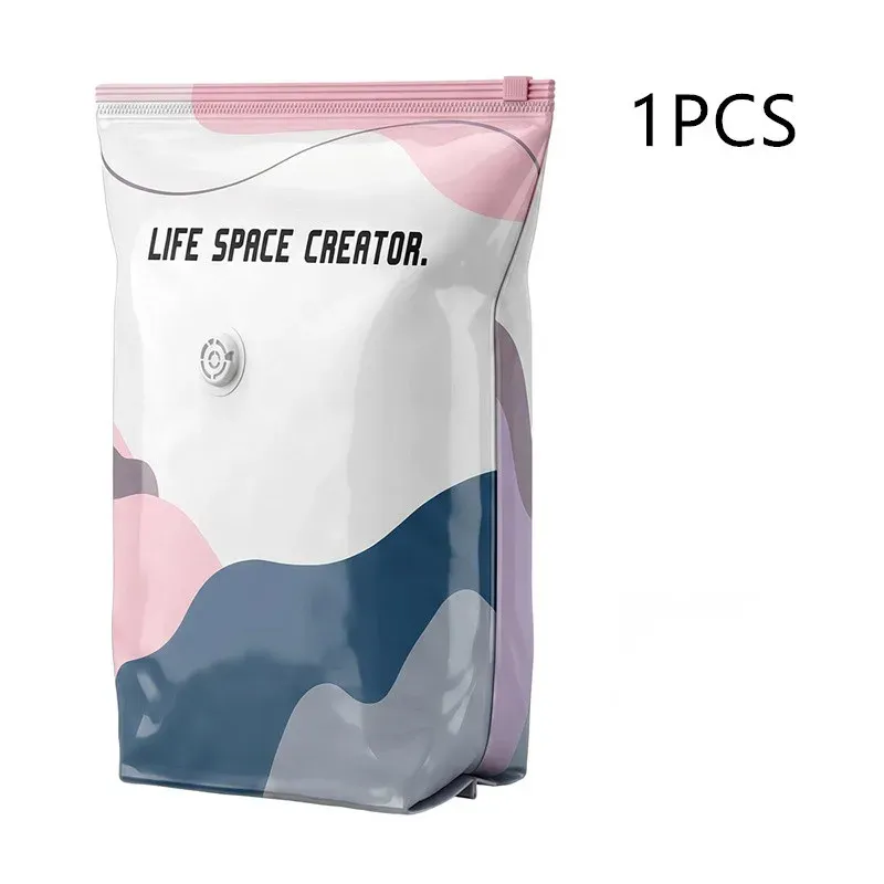 Sacs de rangement sous vide cubiques (lot de 4), grand format pour vêtements, couettes et couvertures, compression sans pompe pour voyage 9