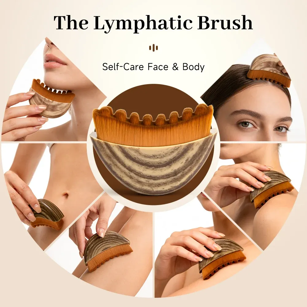 Brosse faciale portable de drainage lymphatique, outil de modelage du visage, masseur adapté à tous types de peau 3
