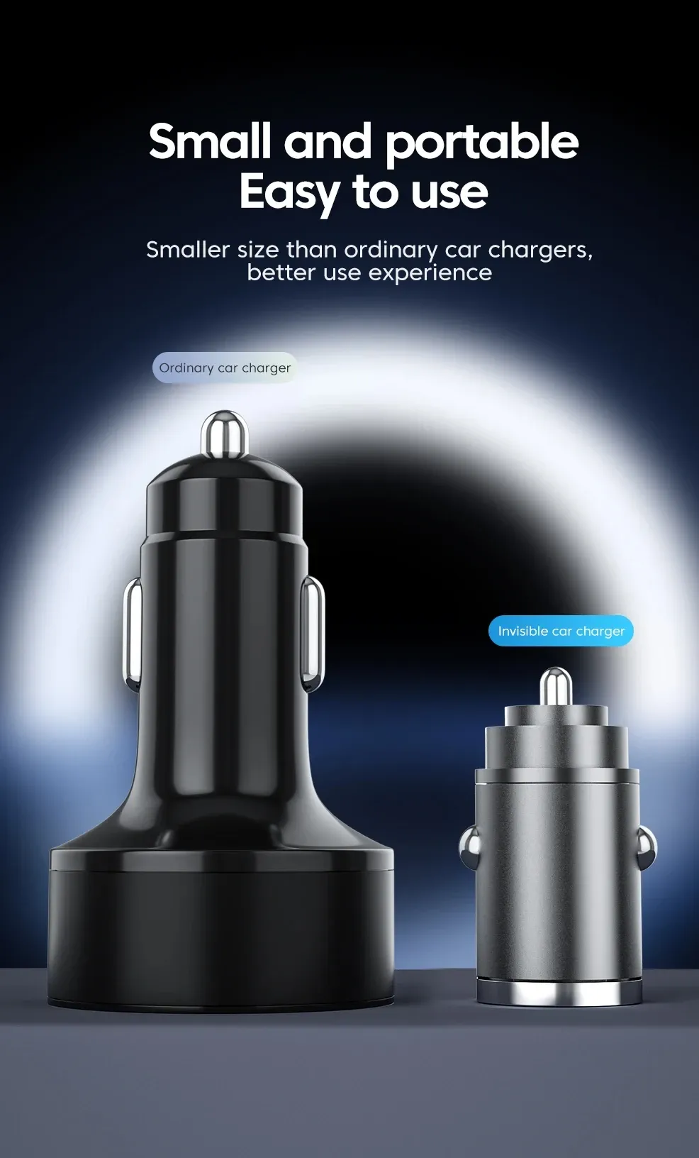 Chargeur de voiture, ambiance habitacle