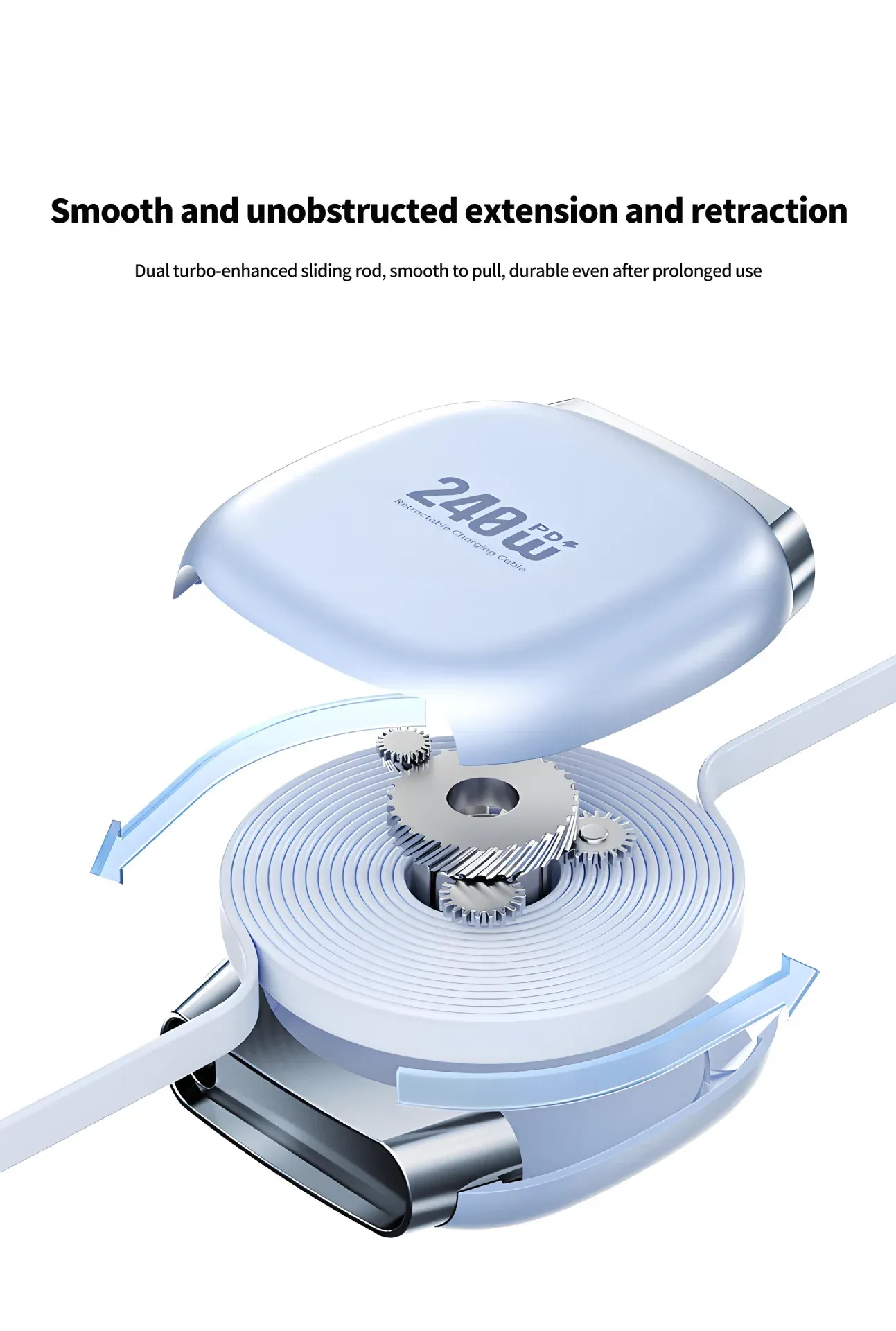 Câble de charge rapide rétractable 240W